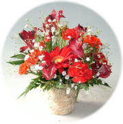 レッドランド2,500円-【フラワーアレンジ】ネット特価！