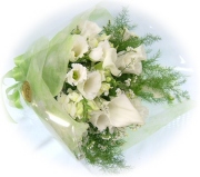 お供え・お悔やみに贈るお花★ホワイト系花束3,000円-ネット特価！