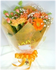 キュートオレンジ3,000円-花束　ネット特価！