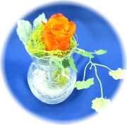 プリザーブドフラワー　クリスタルオレンジ1,200円　　　　-ネット特価！