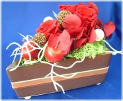 プリザーブドフラワーケーキレッド　2,980円【送料無料】ネット特価！