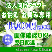 法人向けフラワー★お供え・お悔やみに贈る花★デザイナーにおまかせ15,000円【送料無料】【法事 お供え お盆 お彼岸 アレンジ 花束】