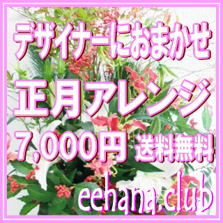 正月・迎春アレンジ★とってもお得★デザイナーにおまかせ♪7,000円【送料無料】ネット特価！！