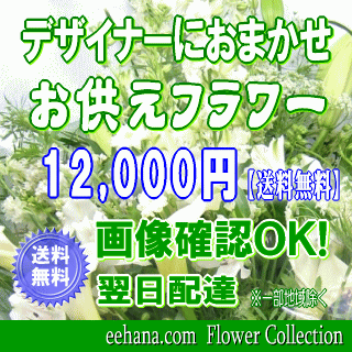 お供え・お悔やみに贈る花★デザイナーにおまかせ12,000円【送料無料】【法事 お供え お盆 お彼岸 アレンジ 花束】