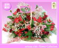 6月の誕生花★メモリーアレンジ10,000円【送料無料】【薔薇】【写真付きメッセージ選択可】