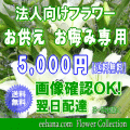 法人向けフラワー★お供え・お悔やみに贈る花★デザイナーにおまかせ5,000円【送料無料】【法事 お供え お盆 お彼岸 アレンジ 花束】