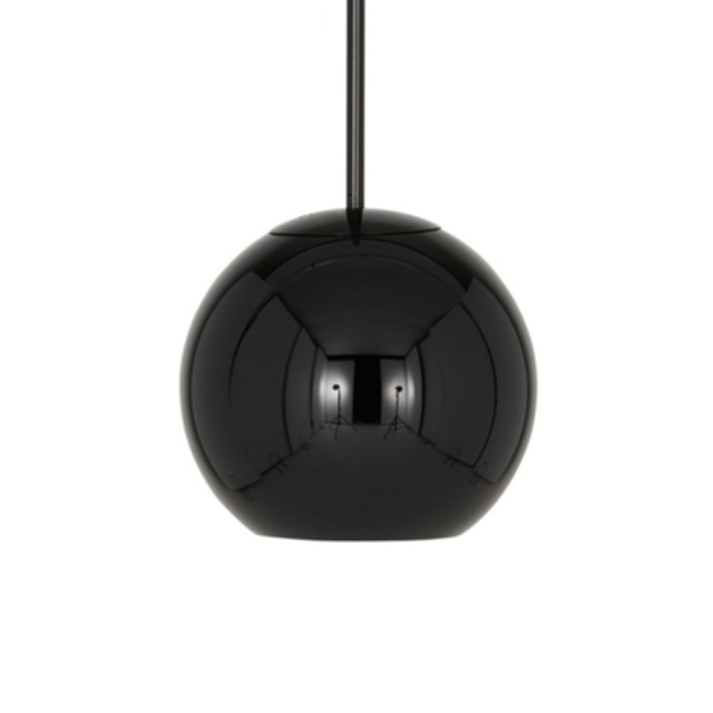 COPPER ROUND 25 PENDANT BLACK