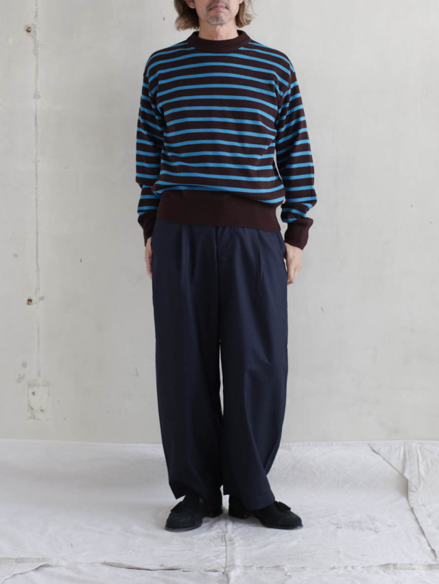 激安大特価！ ASEEDONCLOUD アシードンクラウド｜HW wide trousers ネイビー パンツ