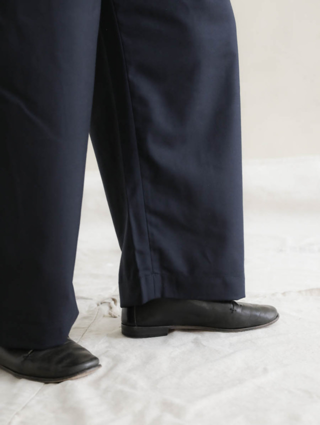ASEEDONCLOUD アシードンクラウド｜HW wide trousers ネイビー