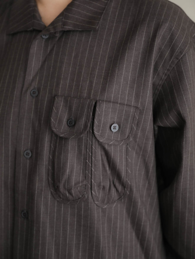 ASEEDONCLOUD アシードンクラウド｜Study uniform shirt（ブラウン）