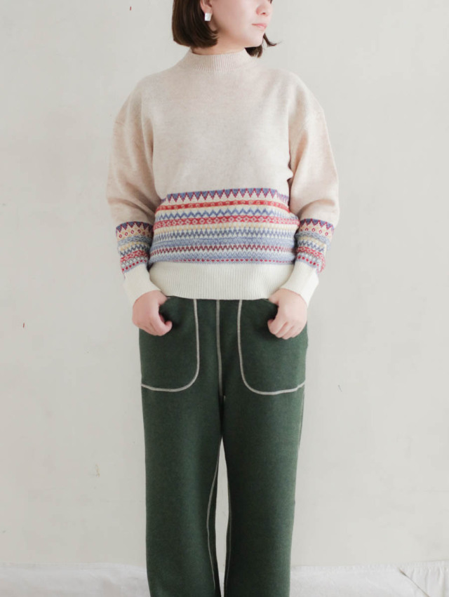 ASEEDONCLOUD アシードンクラウド｜Seiyako jacquard po（ベージュ）