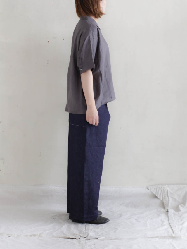 ASEEDONCLOUD アシードンクラウド｜HW wide trousers（インディゴ）デニム