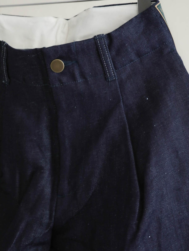 ASEEDONCLOUD アシードンクラウド｜HW wide trousers（インディゴ）デニム