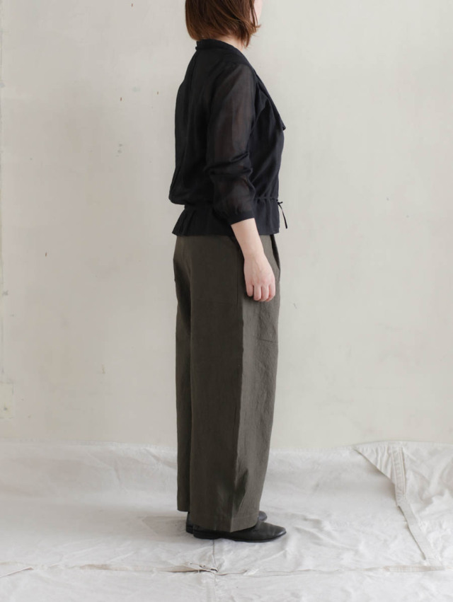 ASEEDONCLOUD アシードンクラウド｜HW wide trousers（カーキ