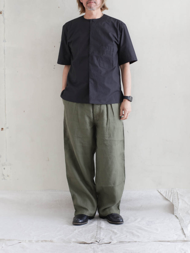 ASEEDONCLOUD アシードンクラウド｜HW short sleeve shirt（ブラック）