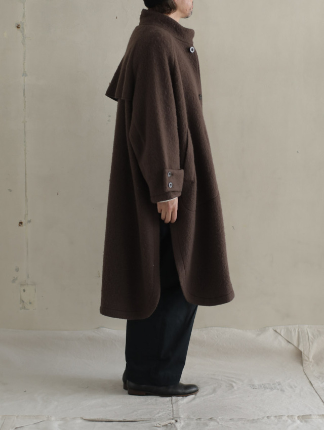 ASEEDONCLOUD Hiraeth tent gown ロングコート ASEEDONCLOUD アシードンクラウド / Hiraeth tent gown ダークブラウン