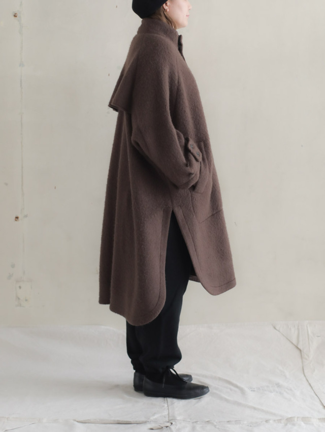 ASEEDONCLOUD Hiraeth tent gown ロングコート ASEEDONCLOUD アシードンクラウド / Hiraeth tent gown ダークブラウン