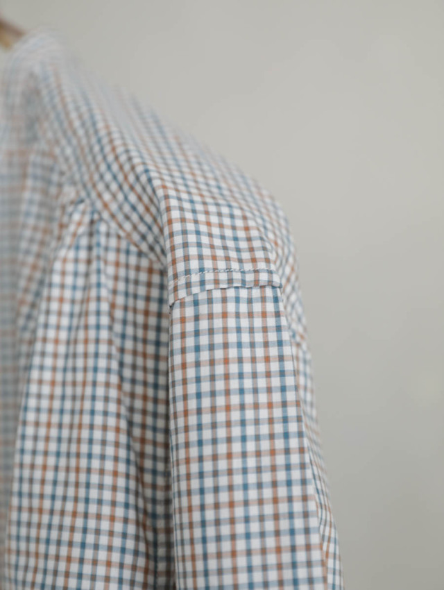 ASEEDONCLOUD アシードンクラウド｜HW collarless shirt キャメル