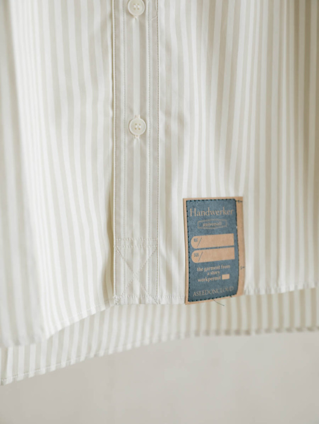 ASEEDONCLOUD アシードンクラウド｜HW collarless shirt オフ