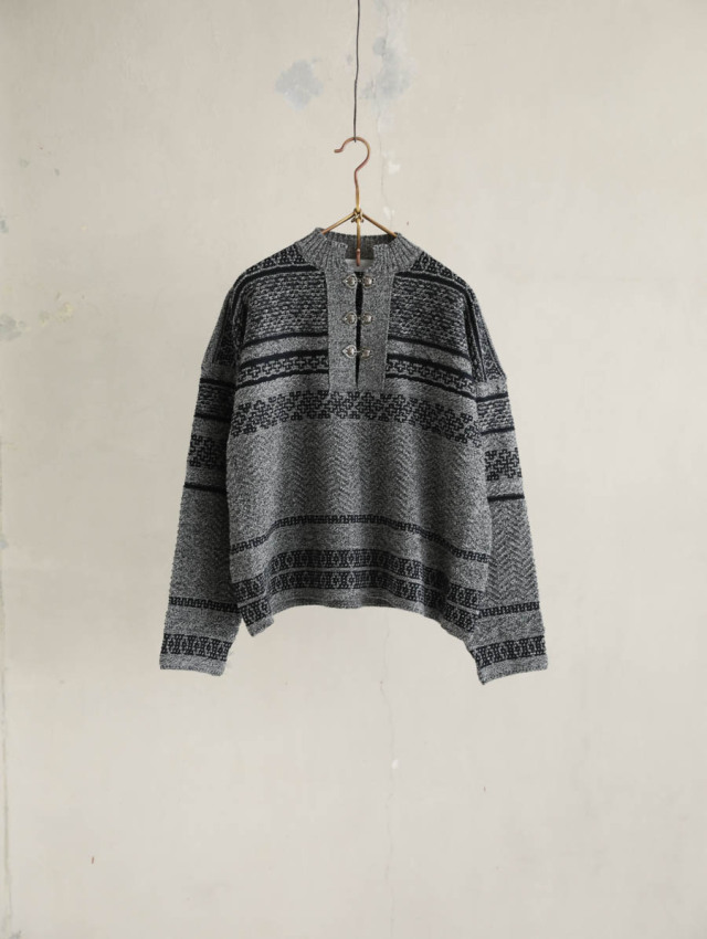 ASEEDONCLOUD アシードンクラウド / Sankayo nordic knit P/O ブラック 