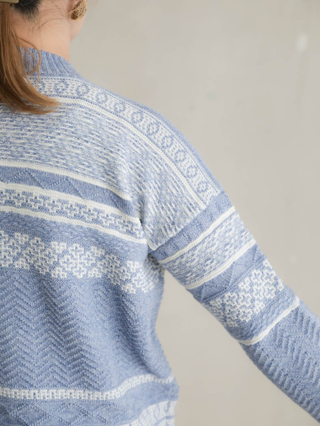 ASEEDONCLOUD アシードンクラウド / Sankayo nordic knit P/O ブルー 