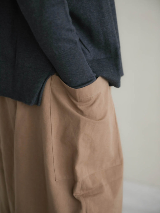Atelier d'antan  サイドポケットワイドパンツ Perriere Atelier d'antan (アトリエ ダンタン) Perriere Cotton Pants