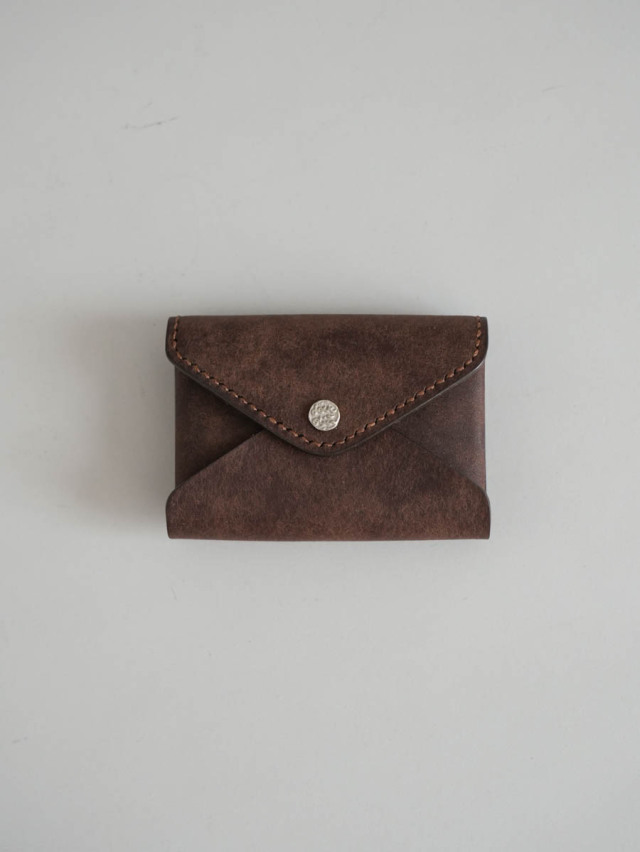 Dove&Olive ダブ&オリーブ｜カードケース 7C真鍮ボタン Brown