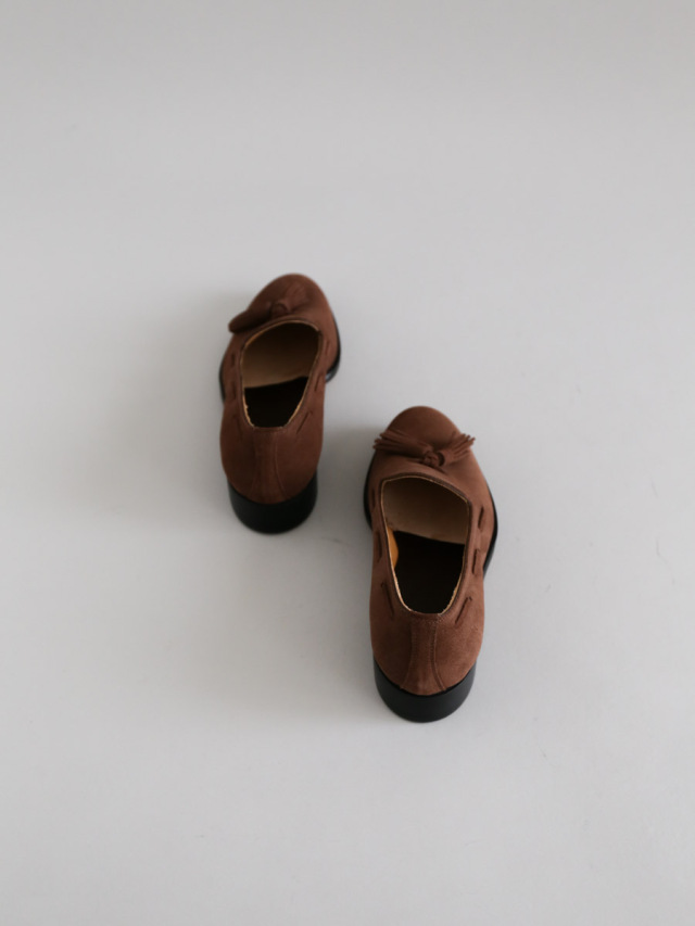 半額以下で買えるクーポン特集 フォルメ｜Ladie's forme Suede maroon toe plain loafer Tassel 靴