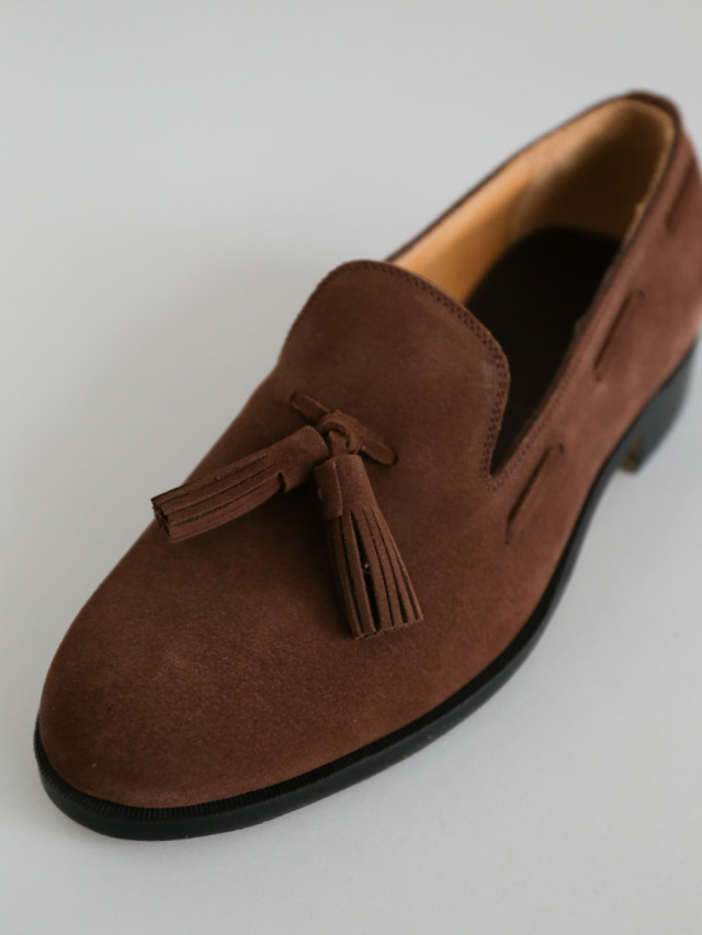 【試着のみ】forme フォルメ Suede Tassel loafer 30%OFF】【forme フォルメ】Suede Tassel loafer plain toe