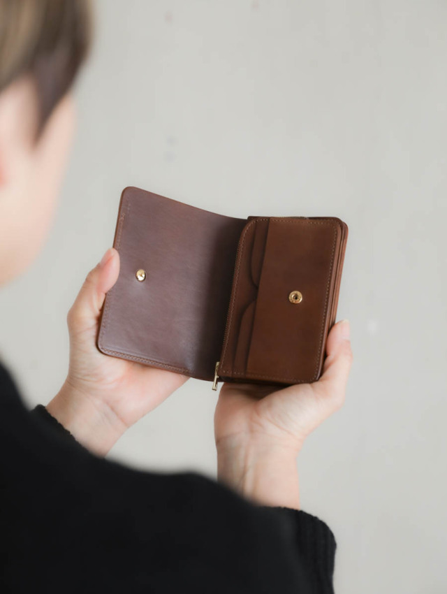 forme フォルメ｜ショートウォレット（cigar × brown）Cordvan