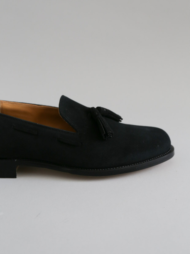 forme フォルメ｜Men's Suede Tassel loafer plain toe black