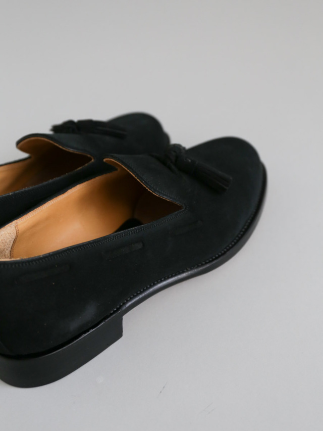 forme フォルメ｜Men's Suede Tassel loafer plain toe black