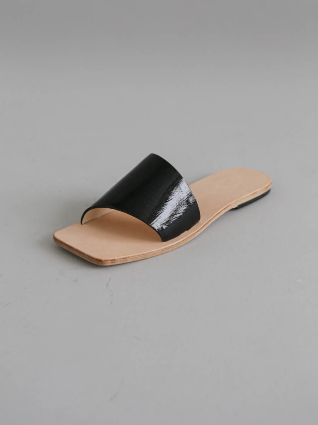 _Fot フォート / patent sandals ブラック