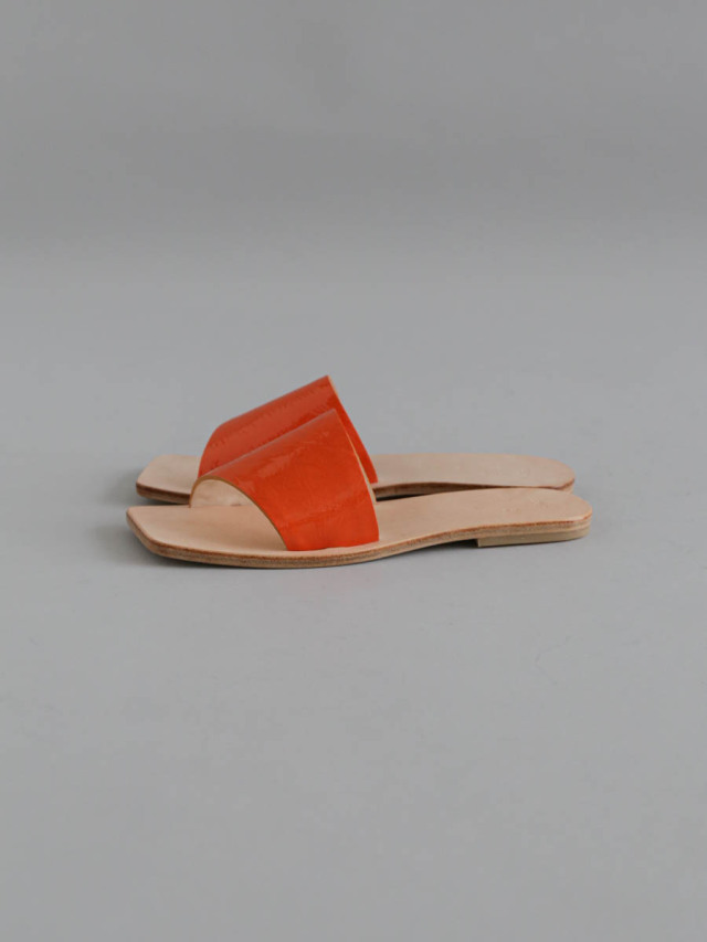 _Fot フォート / patent sandals オレンジ