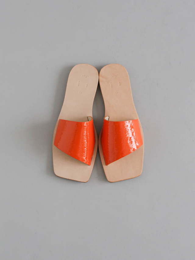 _Fot フォート / patent sandals オレンジ