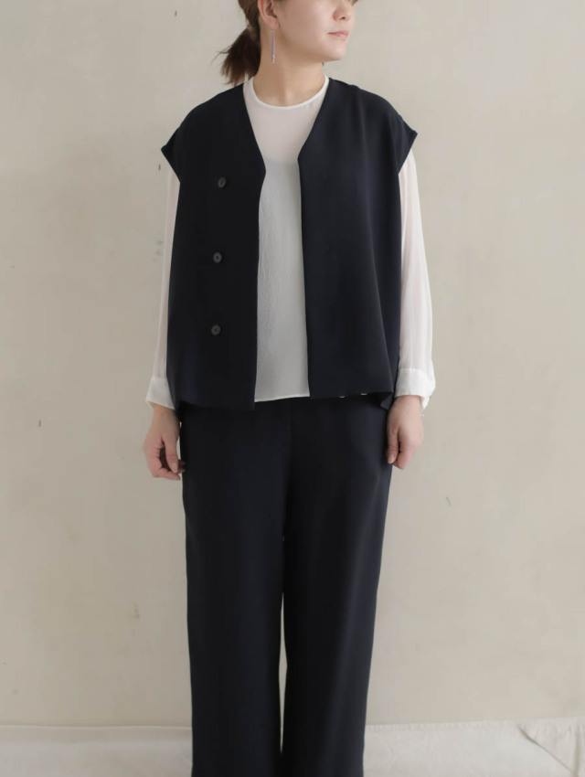 ゴーシュ / ストレッチブラックベスト ネイビー 