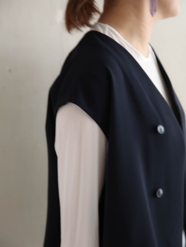 ゴーシュ / ストレッチブラックベスト ネイビー 