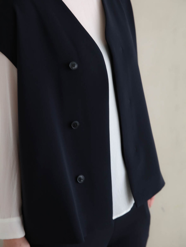 ゴーシュ / ストレッチブラックベスト ネイビー 