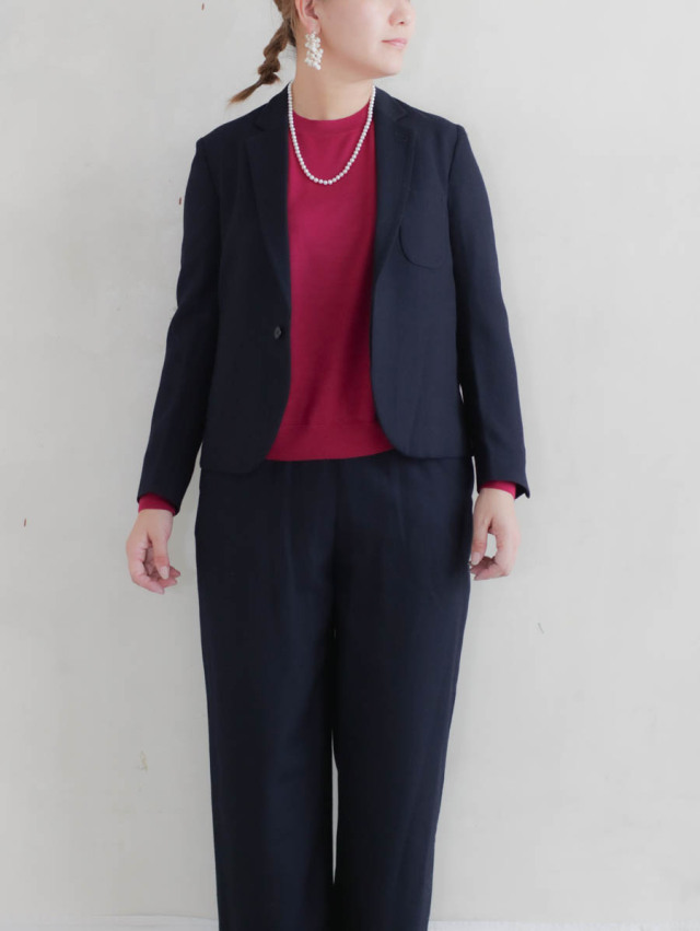 OUR ネイビー ジャケット　専用 WORK WEAR SUIT テーラードライトジャケット・裏地なし