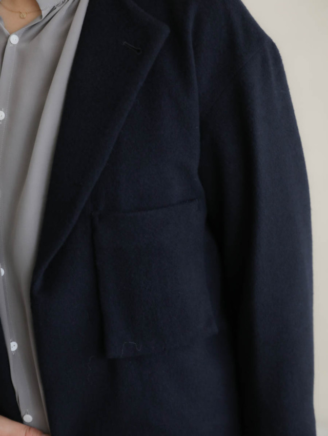 ゴーシュ｜ウールベロアジャケット ネイビー