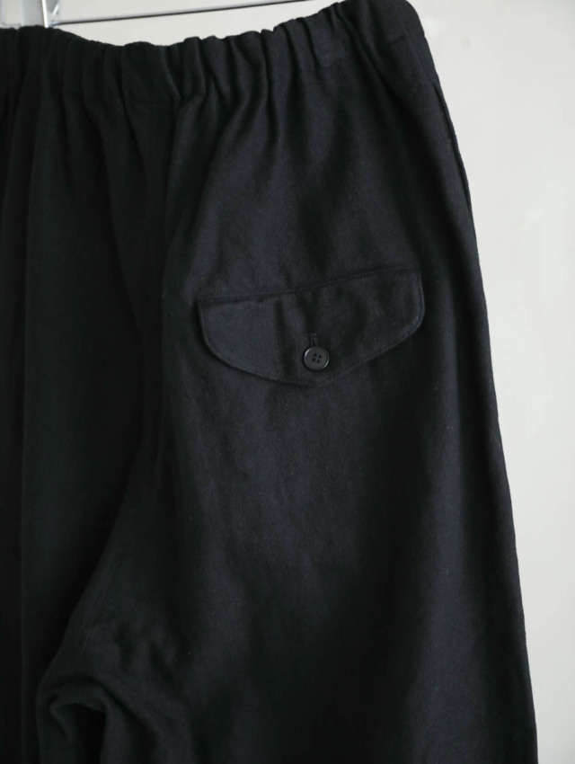 ★美品★ゴーシュ★ドライヘリンボンワイドパンツ ゴーシュ｜ドライヘリンボンワイドパンツ ブラック