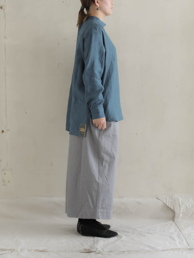 ゴーシュ / カツラギ8分丈ワイドパンツ ミィディアムグレー 