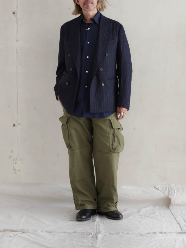 ジャケット・アウター Heugn Adam wide stripe 2025AW HEUGN ユーゲン｜Adam Wide Stripe（ネイビー）