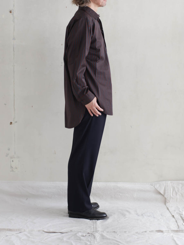 HEUGN ユーゲン｜ALAN SHIRTS over dyed ブラウン