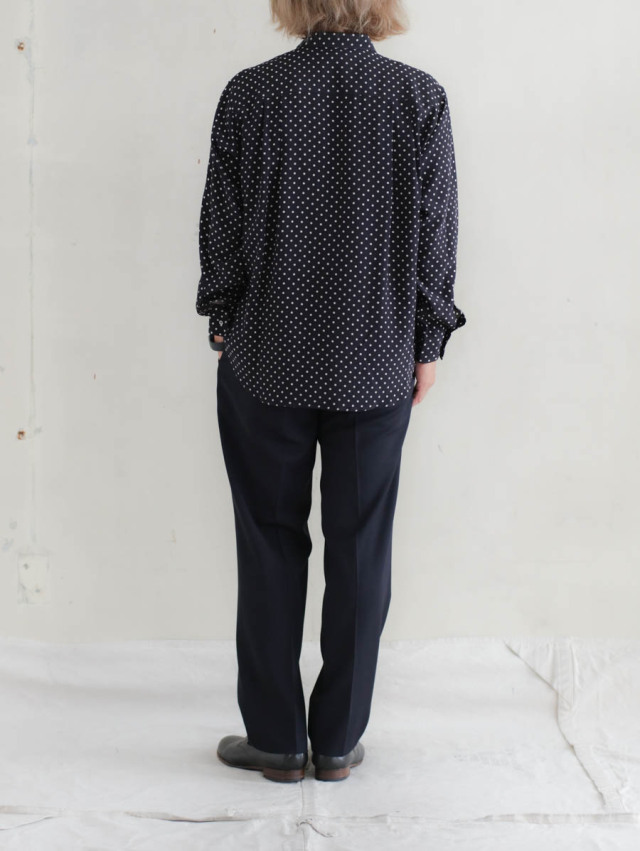 HEUGN Jams 黒 ドット柄 長袖シャツ 3 L コットン 100% HEUGN Jams 黒 ドット柄 長袖シャツ 3 L コットン 100% HEUGN