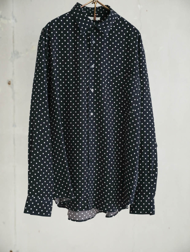 HEUGN Jams 黒 ドット柄 長袖シャツ 3 L コットン 100% HEUGN Jams 黒 ドット柄 長袖シャツ 3 L コットン 100% メンズ