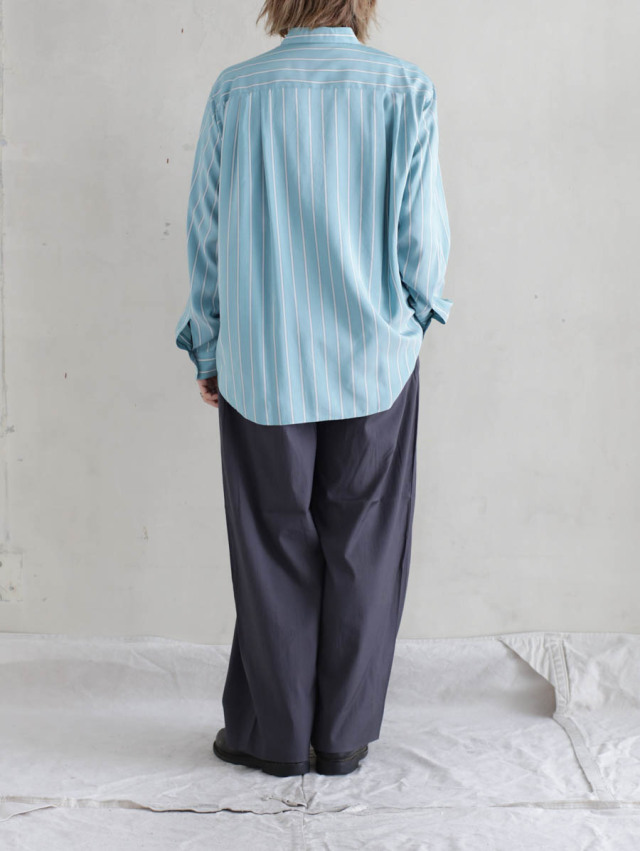 HEUGN ユーゲン｜ALF SILK Green stripe