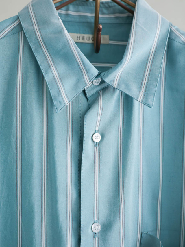 HEUGN ユーゲン｜ALF SILK Green stripe