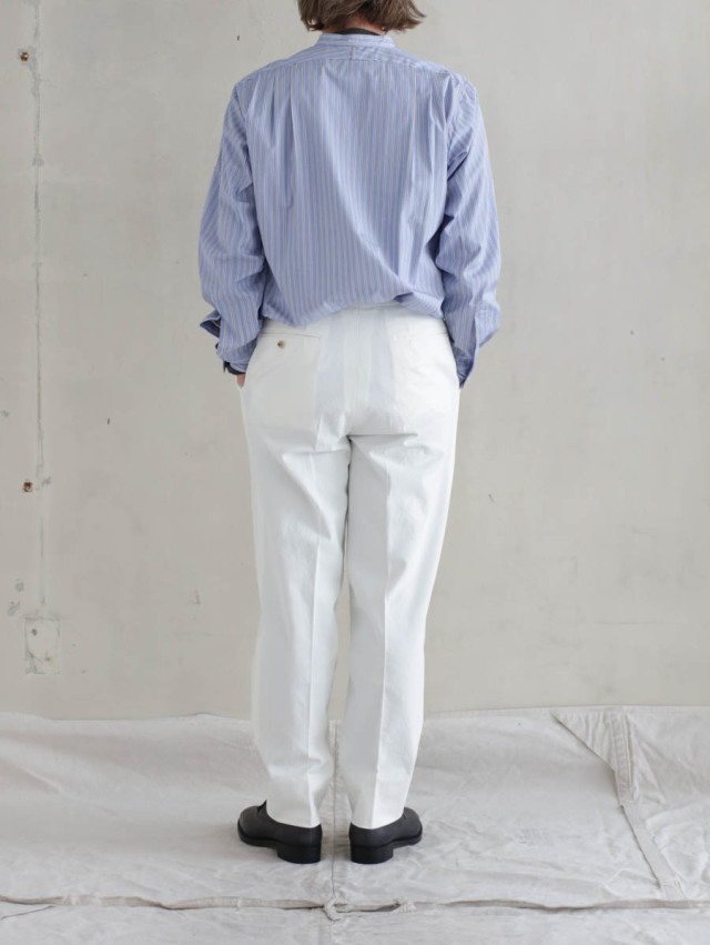 パンツ HEUGN Aaron sideadjust WidestraightPANTS HEUGN ユーゲン｜Aaron ホワイト