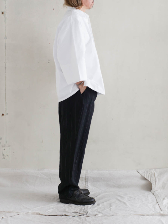 HEUGN ユーゲン｜Copper EASY LINEN STRIPE（ブラック）